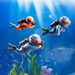 Floating Diver Aquarium Decoration Simulated Mini Diver Personality Landscaping Decoration Cute Domestic Aquatic Pet Supplies